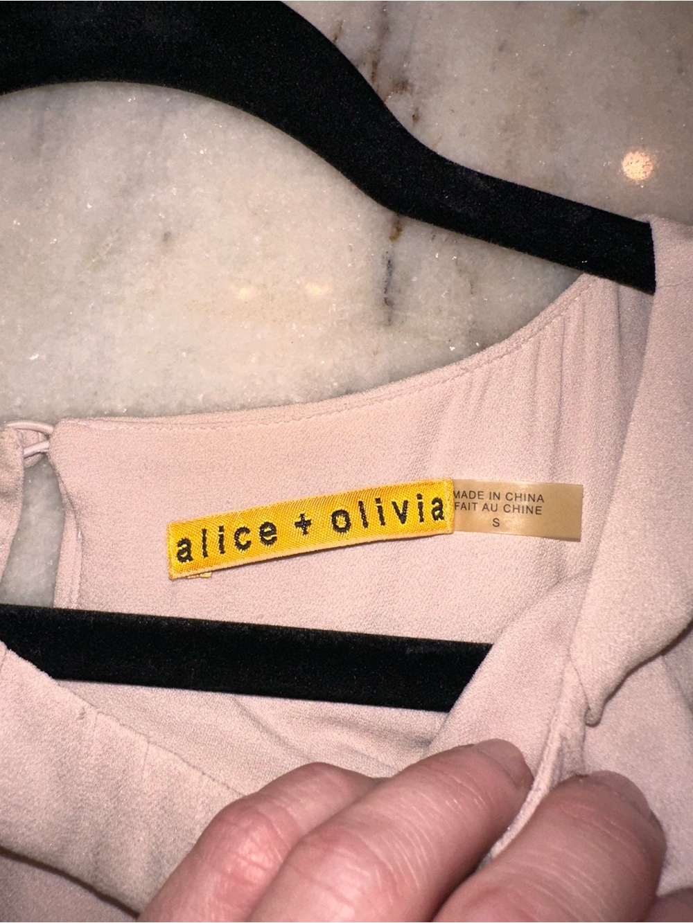 Alice + Olivia Silk Blend Size Small Layered Mini Dress in Blush Pink Cream - Picture 8 of 12